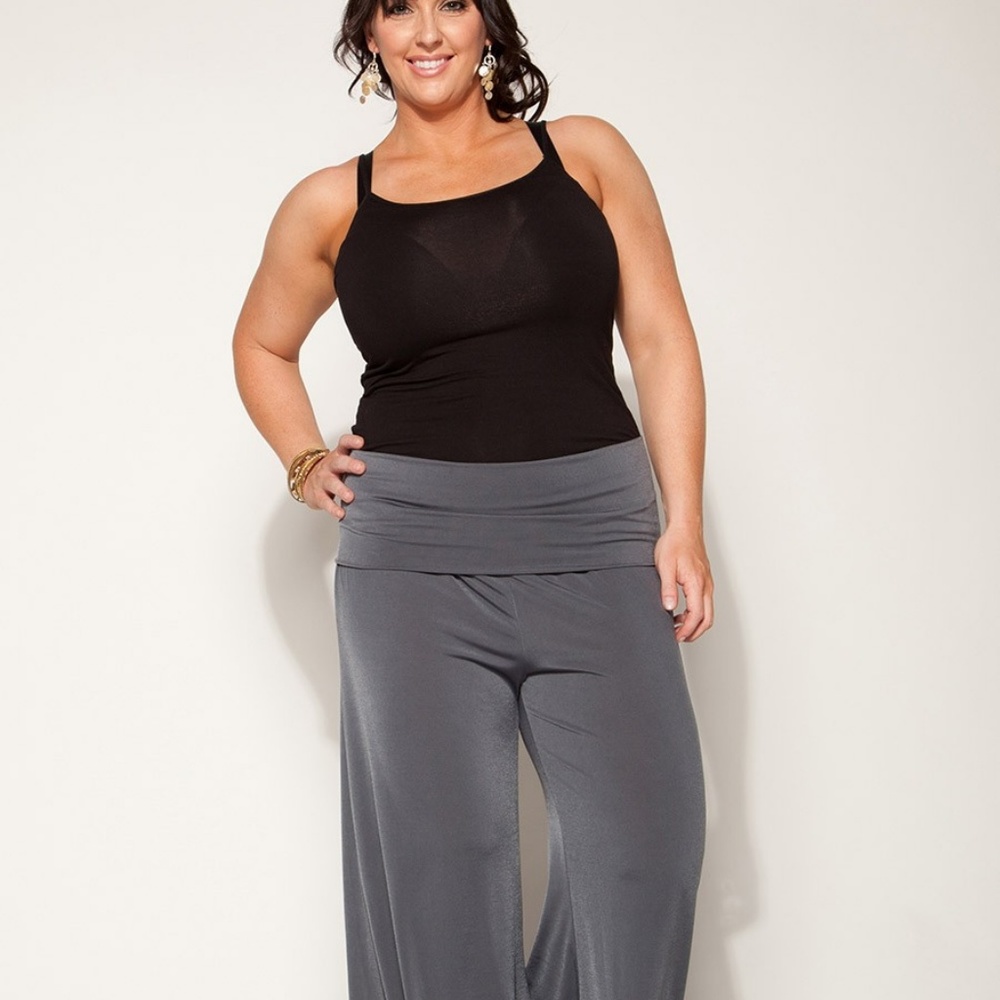 PALAZZO PANTS IN CHARCOAL